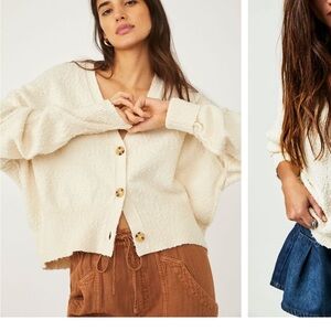 Free People Black Cardigan Sweater